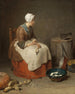 De huishoudster - Jean Siméon Chardin — weergave van het kunstwerk
