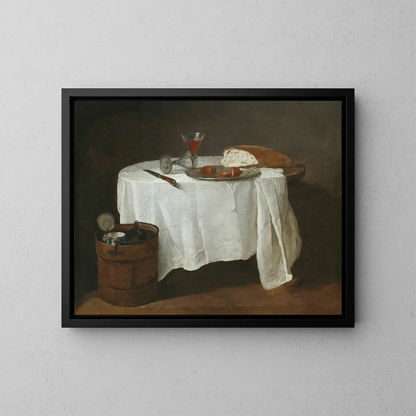 La nappe blanche - Jean Siméon Chardin — ingelijst kunstwerk aan de muur