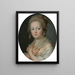 Een jonge vrouw bij haar toilette - Jeanne-Philiberte Ledoux — ingelijst kunstwerk aan de muur