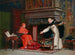 van Het kiezen van een prediker - Jehan Georges Vibert — weergave van het kunstwerk