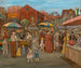 Italiaanse schilderij in Jefferson Park - Jerome Myers — weergave van het kunstwerk