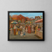 Italiaanse schilderij in Jefferson Park - Jerome Myers — ingelijst kunstwerk aan de muur