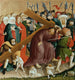 Jezus Christus die het kruis draagt Het altaarvleugels van Wurzach rechtsonder - Hans Multscher — weergave van het kunstwerk