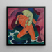 Young boy with a lamb, The Good Shepherd - Franz Marc — framed artwork on a wall