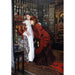 Reproductie van het schilderij van jonge vrouwen die Japanse voorwerpen bekijken - James Tissot