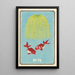 Illustrated Catalogue of Day Bombs No. 76 - Jinta Hirayama — framed artwork on a wall