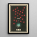 Fireworks at Night No. 67 - Jinta Hirayama — framed artwork on a wall