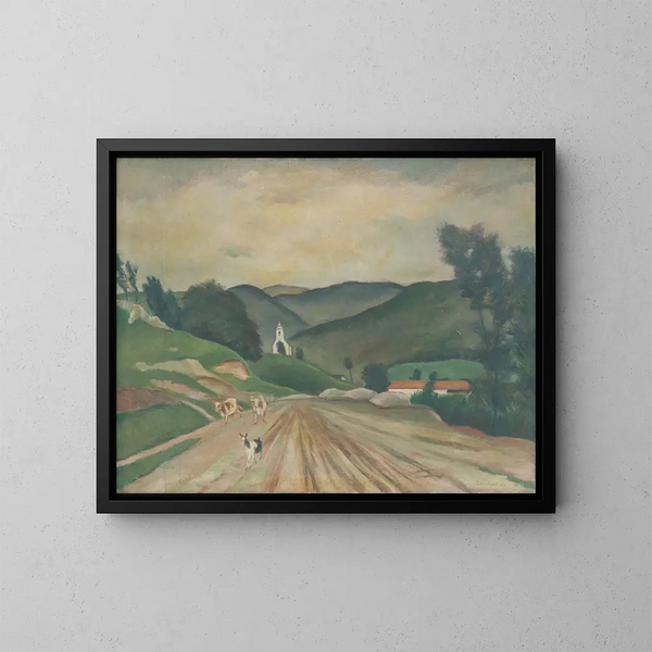 Zwemkasteel Podhradie - Julius Schubert — ingelijst kunstwerk aan de muur