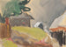 Village Houses Painting - Jan Novák — artwork view