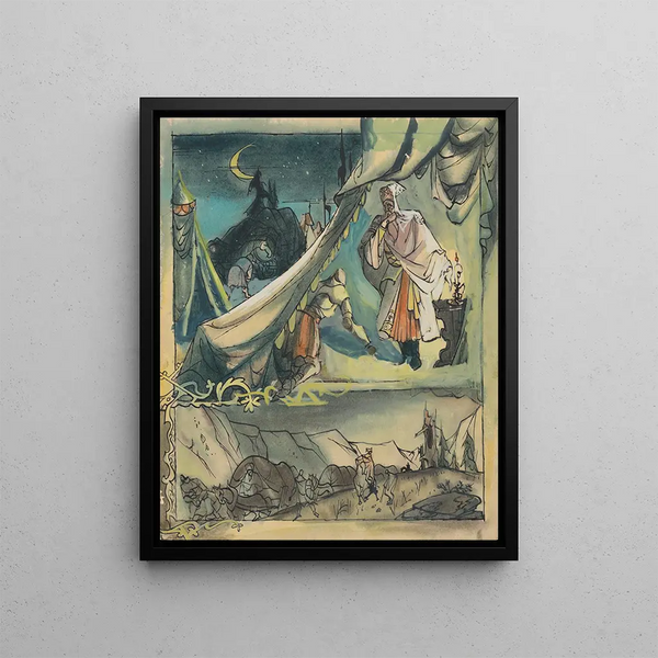 Sprookjesillustratie - Jan Novák — ingelijst kunstwerk aan de muur
