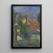 Red Roofs - John Thain — framed artwork on a wall