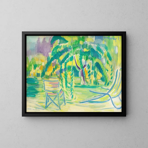 Feest aan de Riviera - János Vaszary — ingelijst kunstwerk aan de muur
