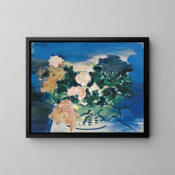 Bloemenvaas - János Vaszary — ingelijst kunstwerk aan de muur
