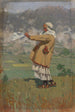 Vrouw van Šimanovany in volkskostuum - Joža Uprka — weergave van het kunstwerk