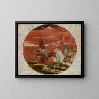 Joachim Patinir - Lot and his Family Flee Sodom and Gomorrah.webp