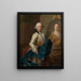 Zelfportret van de schilder die het portret van zijn echtgenote Angélique Louise Hélène Dessaulx schildert - Joachim Rupalley — ingelijst kunstwerk aan de muur