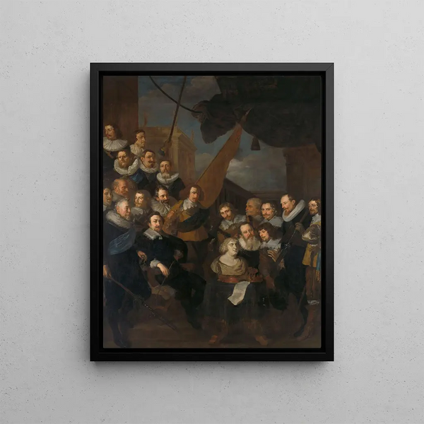 Joachim Von Sandrart - Officers and other Civic Guardsmen of the XIX District of Amsterdam waiting to welcome Marie de Mdicis 1 September 1638.webp