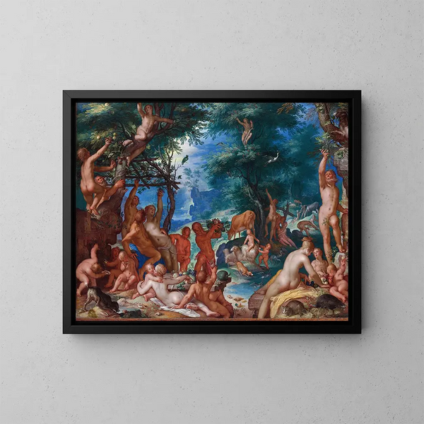 L'Âge d'or - Joachim Wtewael — ingelijst kunstwerk aan de muur