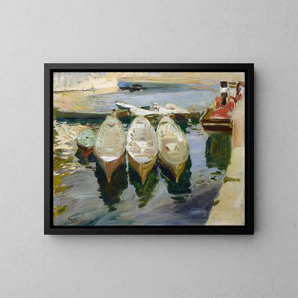 Haven van Guetaria - Joaquín Sorolla — ingelijst kunstwerk aan de muur