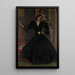 Madame de Sorolla Clotilde García del Castillo 1865-1929 en zwart - Joaquín Sorolla — ingelijst kunstwerk aan de muur