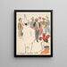 Artists Ball Pierrot and Standing Characters - Joaquín Torres-García — framed artwork on a wall