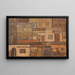 Ciudad - Joaquín Torres-García — ingelijst kunstwerk aan de muur