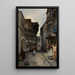 Een straat in Landerneau - Johan Barthold Jongkind — ingelijst kunstwerk aan de muur