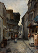 Een straat in Landerneau - Johan Barthold Jongkind — weergave van het kunstwerk