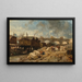 Bad met wasplaatsen bij de Pont-Neuf - Johan Barthold Jongkind — ingelijst kunstwerk aan de muur