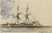 Zeilboot die aanlegt - Johan Barthold Jongkind — weergave van het kunstwerk