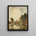 van het Binnenkanaal van de stad Dordrecht - Johan Barthold Jongkind — ingelijst kunstwerk aan de muur