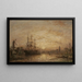 Sunset in Holland - Johan Barthold Jongkind — framed artwork on a wall