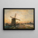 Holland Barge Painting - Johan Barthold Jongkind — framed artwork on a wall