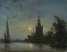 L'kerk van Overschie - Johan Barthold Jongkind — weergave van het kunstwerk