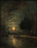 Vue au clair de lune de Dordrecht - Johan Barthold Jongkind — weergave van het kunstwerk