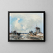 Moulins en schaatsers in Nederland - Johan Barthold Jongkind — ingelijst kunstwerk aan de muur