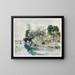 van Johan Barthold Jongkind | Schilderij Promenade en barque sur la rivière — ingelijst kunstwerk aan de muur