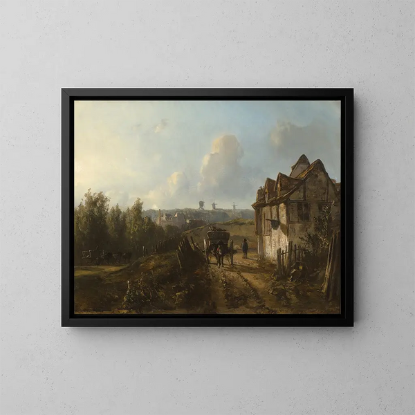 Vue sur Montmartre - Johan Barthold Jongkind — ingelijst kunstwerk aan de muur