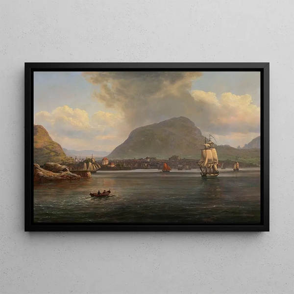 Johan Christian Dahl - Bergen seen from the northern Inlet.webp