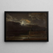 Dresden Moonlit Painting - Johan Christian Dahl — framed artwork on a wall
