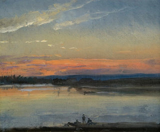 Johan Christian Dahl - The Elbe In Evening Light.webp