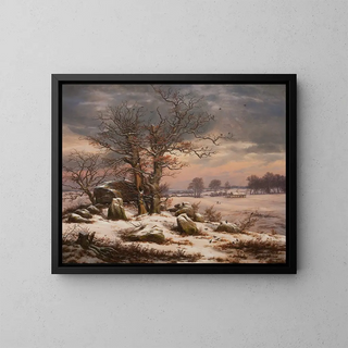 Johan Christian Dahl - Winter Landscape near Vordingborg Denmark.webp