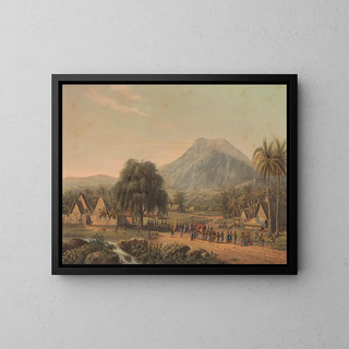 Johan Conrad Greive - Huwelijksoptocht aan de voet van de berg Salak op Java.webp