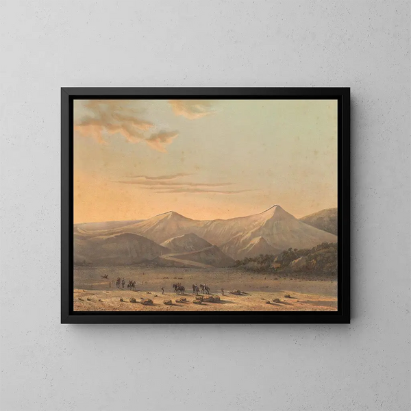 Mont Bromo - Johan Conrad Greive — ingelijst kunstwerk aan de muur
