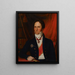 portret van baron Carl Johan Walleen - Johan Erik Lindh — ingelijst kunstwerk aan de muur
