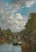Un canal animé Rotterdam - Johan Hendrik van Mastenbroek — weergave van het kunstwerk