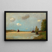Dutch landscape with boats - Johan Hendrik Weissenbruch — framed artwork on a wall