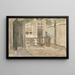 uitzicht op een binnenplaats vanaf de atelier van de kunstenaar in de Kazernestraat in Den Haag - Johan Hendrik Weissenbruch — ingelijst kunstwerk aan de muur