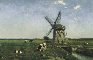 Johan Hendrik Weissenbruch - Landscape with Windmill near Schiedam.webp