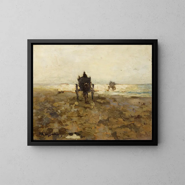 Schelpwagen - Johan Hendrik Weissenbruch — ingelijst kunstwerk aan de muur